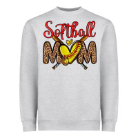 Heather Grey softball mom Heavyweight Sweatshirt - Zillion Design Studio