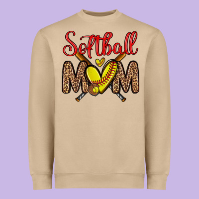 Softball Mom Heavyweight Sweatshirt Designed By Zillion Design Studio