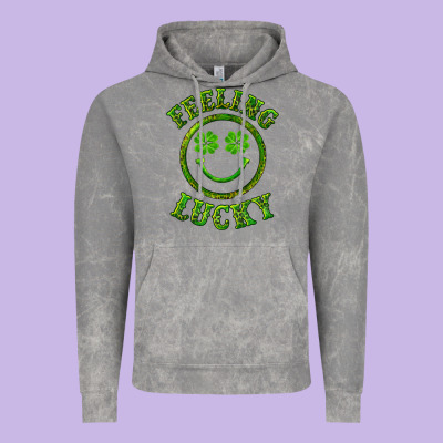 Vintage Hoodie feeling lucky with leopard