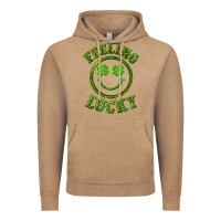 Vintage Coffee feeling lucky with leopard Vintage Hoodie - RanaPortraitStore