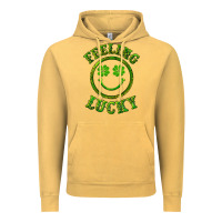 Vintage Mustard feeling lucky with leopard Vintage Hoodie - RanaPortraitStore