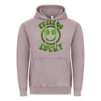 Vintage Zinc feeling lucky with leopard Vintage Hoodie - RanaPortraitStore