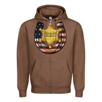 Chestnut sheriff american flag Zipper Hoodie - JahusDesignShop