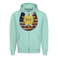 Sheriff American Flag Zipper Hoodie | Teevron