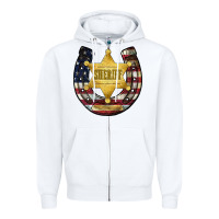 White sheriff american flag Zipper Hoodie - JahusDesignShop
