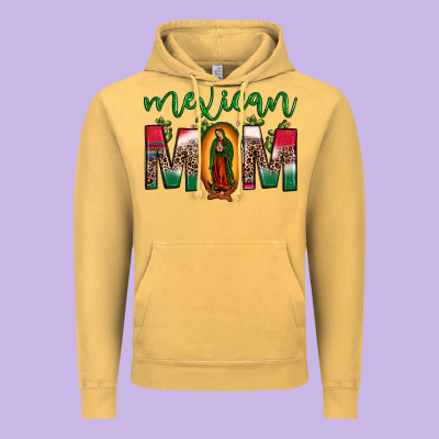 Mexican Mom Our Lady Of Guadalupe Leopard Vintage Hoodie Designed By Jahusdesignshop