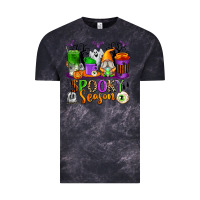 Cloud Black Spooky Season Coffee Cups Vintage Tee - texasbilliewilder
