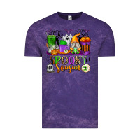 Cloud Purple Spooky Season Coffee Cups Vintage Tee - texasbilliewilder