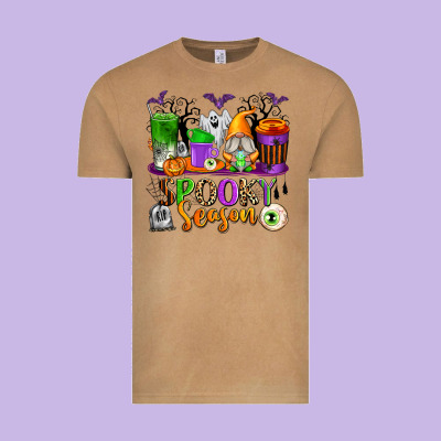 Spooky Season Coffee Cups Vintage Tee Designed By Texasbilliewilder