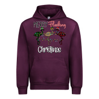 Mauve Wine Merry Flocking Christmas Urban Hoodie - Bettercallsaul