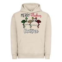Pigment French Oak Merry Flocking Christmas Urban Hoodie - Bettercallsaul