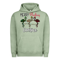 Pigment Oil Green Merry Flocking Christmas Urban Hoodie - Bettercallsaul