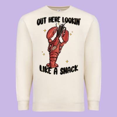 Out Here Lookin Like A Snack Boujee Premium Sweatshirt Designed By Maliassmallbusiness