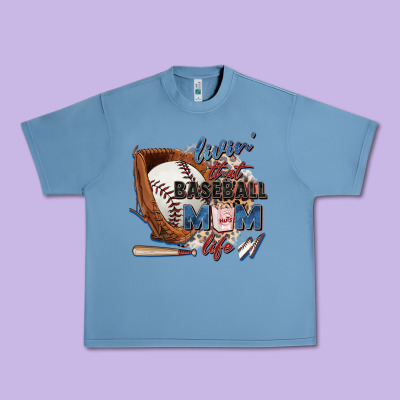 Livin' That Baseball Mom Life Urban Heavy Tee Designed By Zillion Design Studio