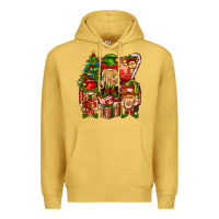 Antique Gold Christmas Elf Truck Premium Hoodie - BundleAndBundleShop
