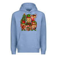 Colony Blue Christmas Elf Truck Premium Hoodie - BundleAndBundleShop