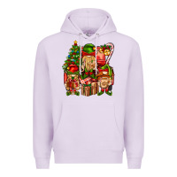 Lilac Christmas Elf Truck Premium Hoodie - BundleAndBundleShop