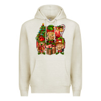 Oatmeal Heather Christmas Elf Truck Premium Hoodie - BundleAndBundleShop