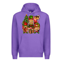 Purple Christmas Elf Truck Premium Hoodie - BundleAndBundleShop