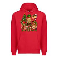 Red Christmas Elf Truck Premium Hoodie - BundleAndBundleShop