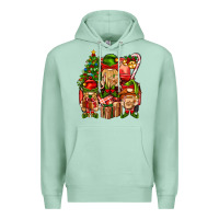 Seafoam Christmas Elf Truck Premium Hoodie - BundleAndBundleShop