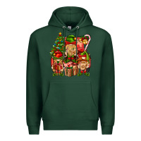 Sports Green Christmas Elf Truck Premium Hoodie - BundleAndBundleShop