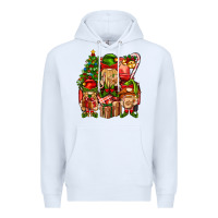 White Christmas Elf Truck Premium Hoodie - BundleAndBundleShop