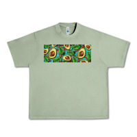 Oil Green avacado with turquoise and leopard background 11 oz mug Urban Heavy Tee - BarkalooDesign