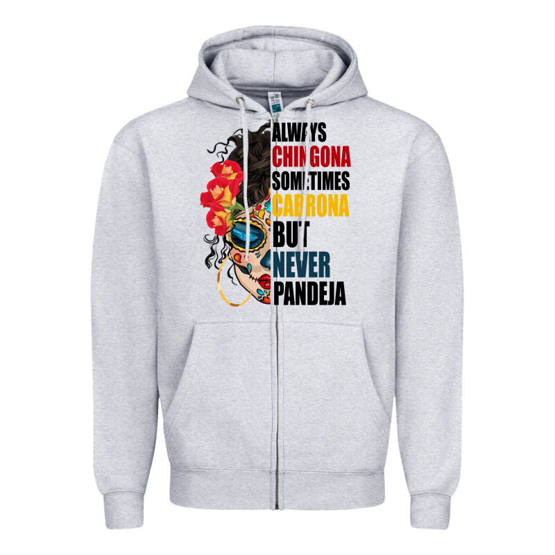 Always Chingona Sugar Skull Zipper Hoodie by BundleAndBundleShop | Teevron