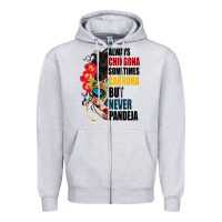 Heather Grey always chingona sugar skull Zipper Hoodie - BundleAndBundleShop