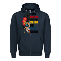 Navy always chingona sugar skull Zipper Hoodie - BundleAndBundleShop