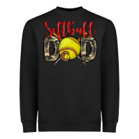 Black softball dad Heavyweight Sweatshirt - Zillion Design Studio