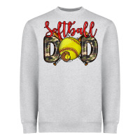 Heather Grey softball dad Heavyweight Sweatshirt - Zillion Design Studio