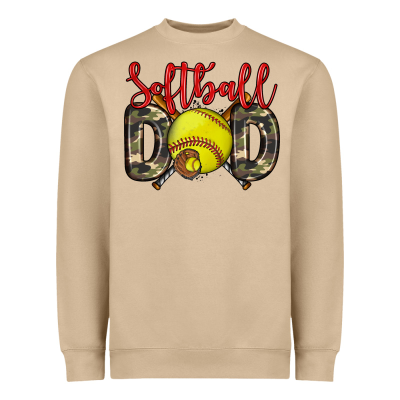 Softball Dad Heavyweight Sweatshirt by Zillion Design Studio | Teevron