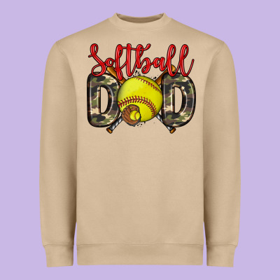 Softball Dad Heavyweight Sweatshirt Designed By Zillion Design Studio