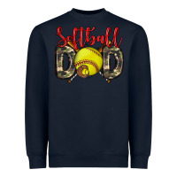 Navy softball dad Heavyweight Sweatshirt - Zillion Design Studio