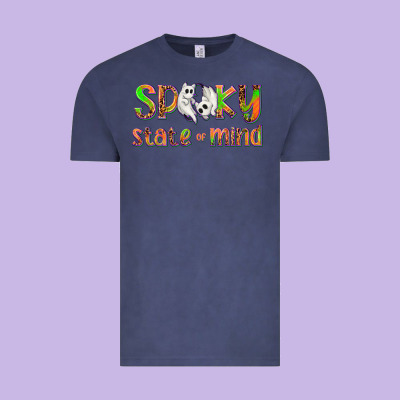 Spooky State Of Mind Vintage Tee Designed By Texasbilliewilder