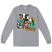 Heather Grey hay girl hay Long Sleeve Tee - AdoDesignShop