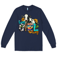 Navy hay girl hay Long Sleeve Tee - AdoDesignShop
