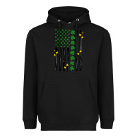 Black shamrock usa flag Heavyweight Hoodie - MaliasSmallBusiness