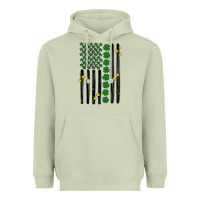 Matcha shamrock usa flag Heavyweight Hoodie - MaliasSmallBusiness