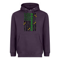 Shamrock Usa Flag Heavyweight Hoodie | Teevron
