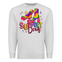 Dove Grey support drag pride Premium Sweatshirt - MaliasSmallBusiness