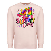 Pale Pink support drag pride Premium Sweatshirt - MaliasSmallBusiness