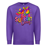 Purple support drag pride Premium Sweatshirt - MaliasSmallBusiness
