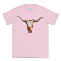 Bubblegum Pink longhorn cow head Classic Tee - RanaPortraitStore