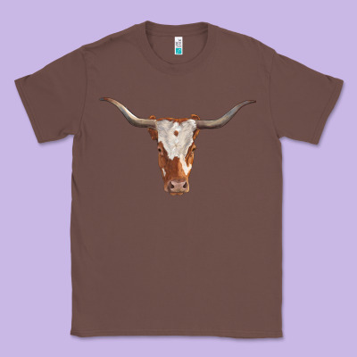 Longhorn Cow Head Classic Tee Designed By Ranaportraitstore