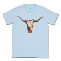 Dusty Blue longhorn cow head Classic Tee - RanaPortraitStore