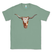 Sage longhorn cow head Classic Tee - RanaPortraitStore
