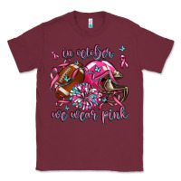 Burgundy in october we wear pink football Classic Tee - AdoDesignShop